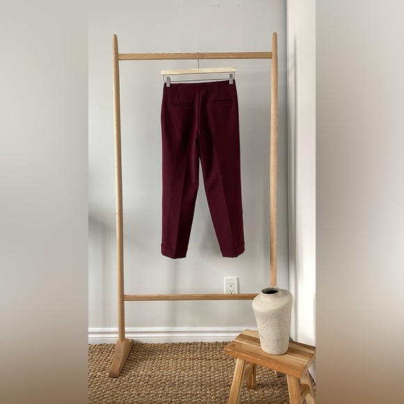 Zara Burgundy Cropped Pants - Picture 3 of 7